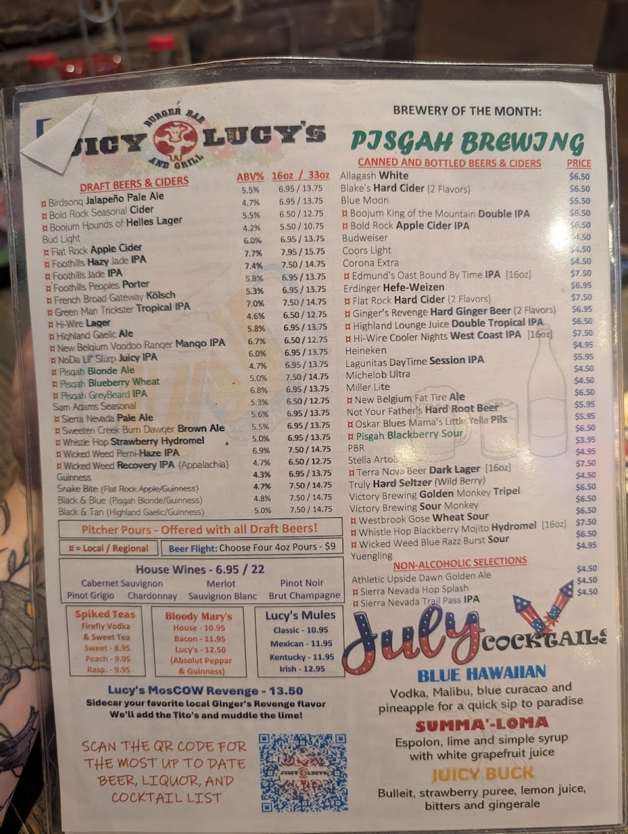 Juicy Lucy's Burger Bar and Grill Menu - Image 6